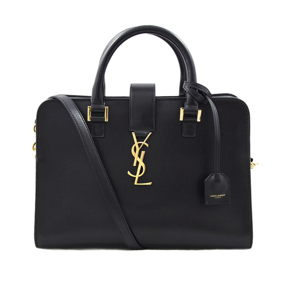 Saint Laurent Black Gold Shoulder Hardware Leather Bag - Picture 1 of 5